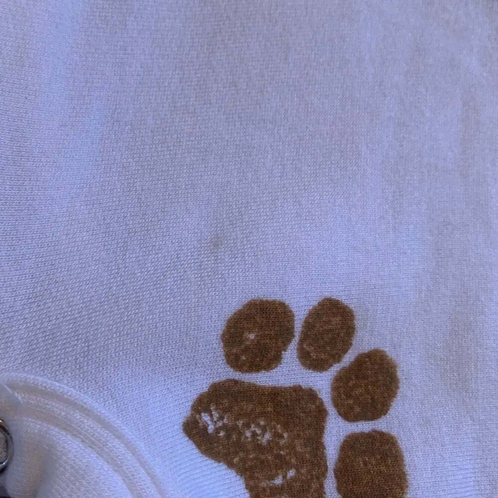 Fairwell Dog Paw Print Onesie Pajamas MSRP $68 Made in USA | White | 18-24 mnths